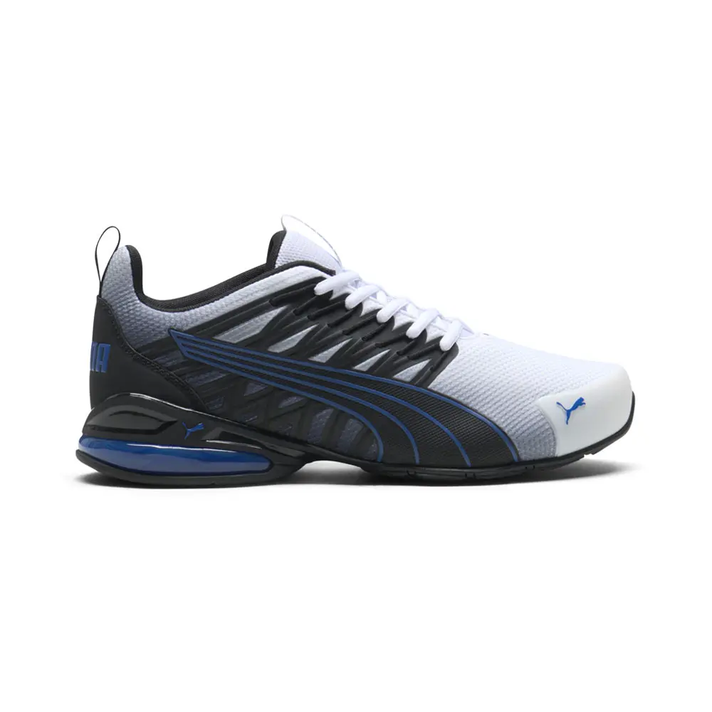 PUMA Mens Voltaic Evo Dim Running Sneakers Shoes - Black, Blue, White