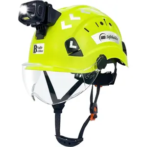 Safety Helmet with Headlight,Safety Hard Hats with Visor,Rechargeable Headlamp for Men Work Industrial,Construction,Forestry
