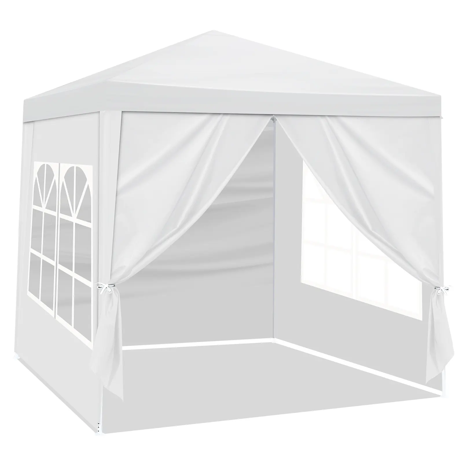 6.5ft sq. Portable Party Tent with 4 Side Walls, Lightweight Weather-Resistant PE Fabric Shelter, Sturdy Spiral-Joint Frame, Compact Easy-Setup Outdoor Canopy for Camping & Outdoor Events, Lightweight Canopy, Weather Resistant Shelter
