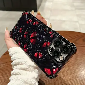 Devil Eye Pattern Phone Case Compatible with iPhone 17 16 15 14 13 12 11 PRO MAX PLUS, AIR and iPhone X XS MAX, Shockproof Transparent Soft Back Cover, Unique Pattern Design,Non-3D pattern，Various Holiday Gifts, for Friends, Men, Women