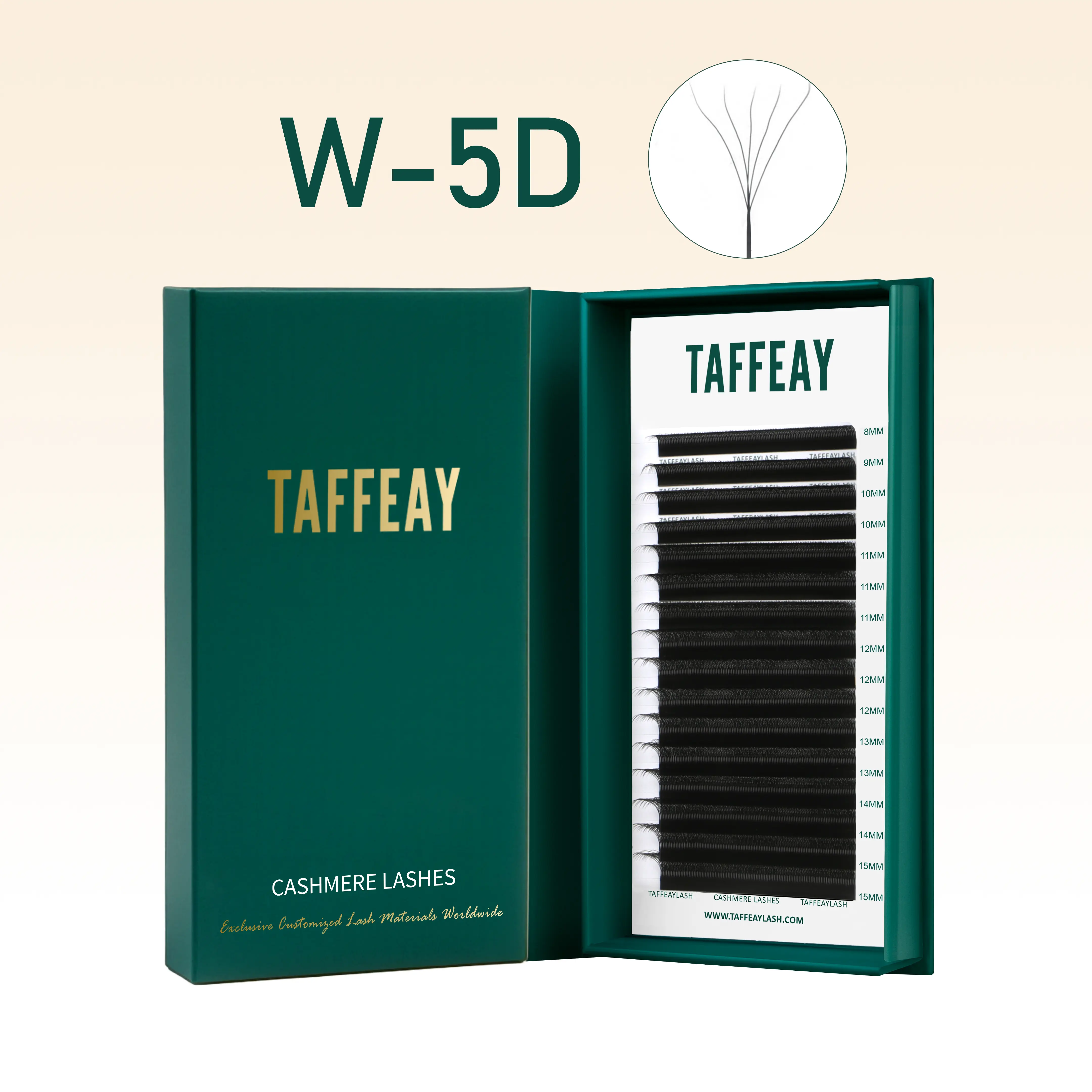 TAFFEAY W-5D Shape False Eyelash Extensions, Makeup Accessory for Enhanced Eye Look