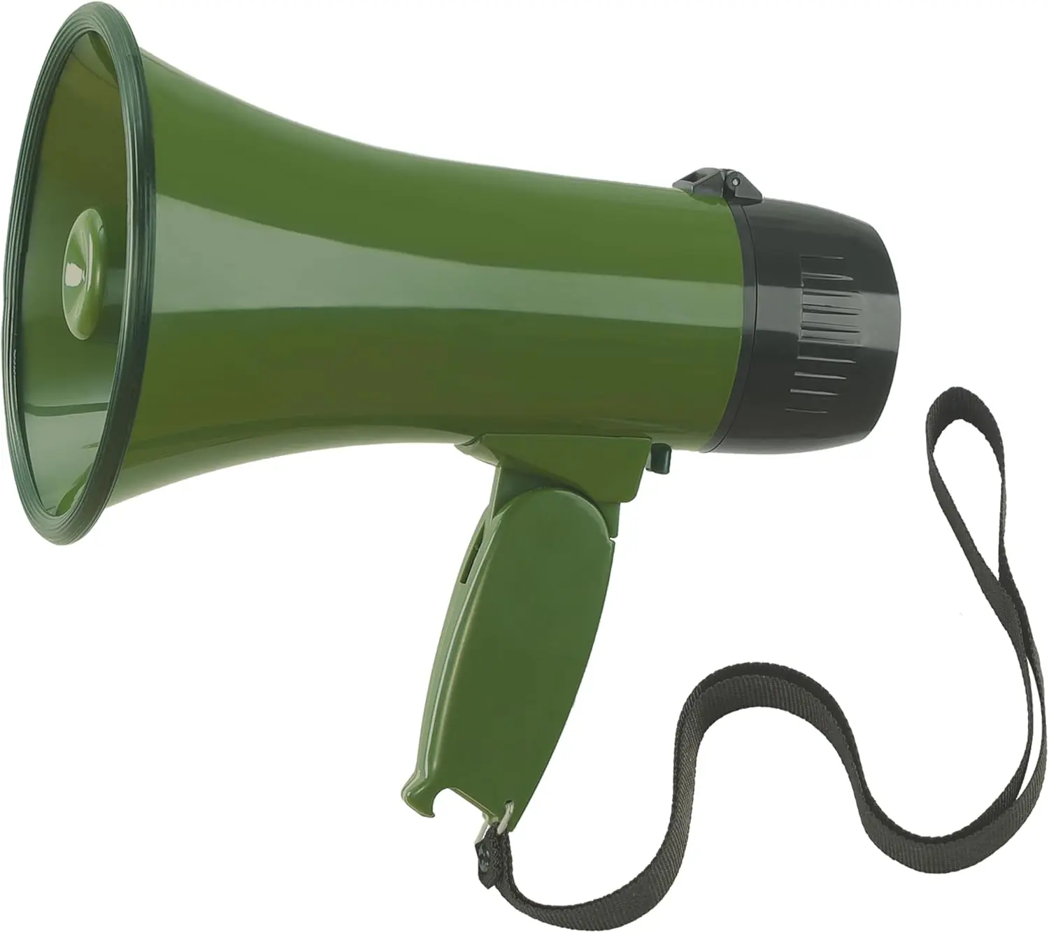 Compact Durable ABS Plastic Megaphone with Speaker Microphone, Siren, 240-Second Recording, Volume Control, Adjustable Shoulder Strap, Folding Handle - 800 ft Range, Easy to Use for Elderly, Outdoor Events, Crowd Management