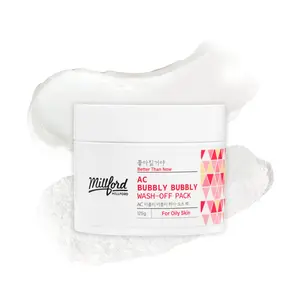 Millford AC Bubbly Bubbly Wash-Off Pack 125g/4.4Oz - Kaolin Clay Bubble Mask for Acne Prone Skin, Deep Cleansing 2-in-1 Face Mask & Bubble Cleanser, Korean Face Mask for Exfoliating & Redness Relief