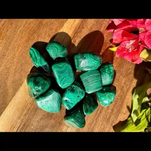 Malachite Tumbles Tumbled Malachite Guardian Stone Pocket Crystal Healing Crystals for Wellness