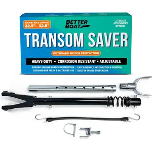 Adjustable Transom Saver for Outboard Motors, Superior Motor Support for Trailering, Durable Rubber Boat Motor Mount Transom Saver Parts for Boat Trailering