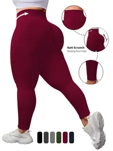 Women's Plus Size High Waist Tight Pants, High Elasticity Non-Transparent Design, Perfect for Daily Wear or Sports Use, Fitness Yoga Pants