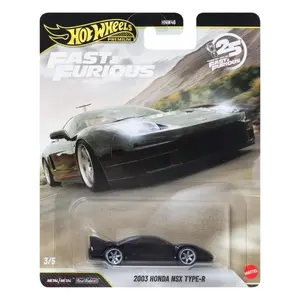 Hot Wheels 2003 Honda NSX TYPE-R Black Fast & Furious 25th Anniversary Diecast Model JHW75-7B