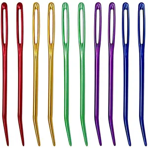 10Pcs Yarn Needle, Yarn Darning Tapestry Needle, Bent Needles for Crochet, Large Big Eye Weaving Needle, Tapestry Needle, Bent Needles, Bent Tapestry Needles, Wool Blunt Needles Needle