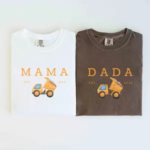 Construction Birthday Tshirt, Dump Truck Birthday Shirt, Dump Truck Mom Dad Matching Birthday Truck Kids Shirt, Bulldozer Excavator Tee