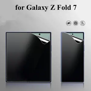 2-In-1 Privacy Screen Protector Film for Samsung Galaxy Z Fold 7/6/5 Smartphone, Soft Water-Clear Design, Enhanced Confidentiality & Durability
