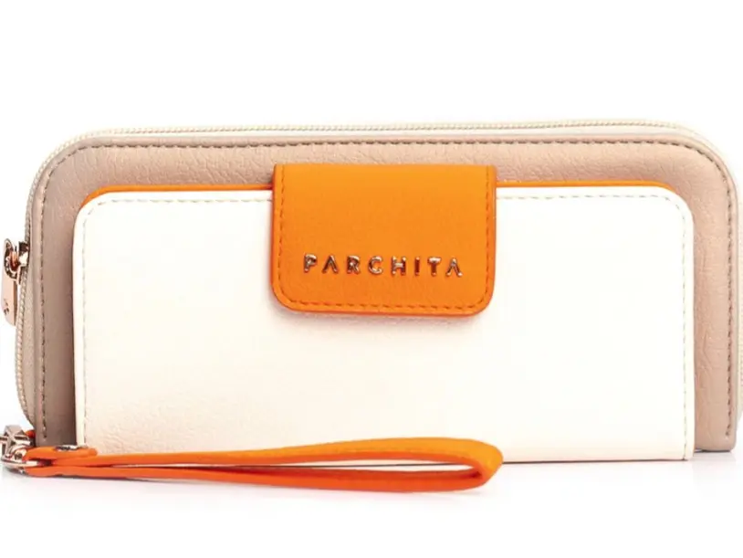 Women's Wristlet Wallet Bifold Wallet with Card Holder, Zip Coin Pocket, Organizer Parchita - Parchita Juana Wallet | Made in Colombia