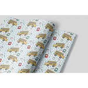 Captivating School Bus Wrapping Paper for Gift-Giving Moments