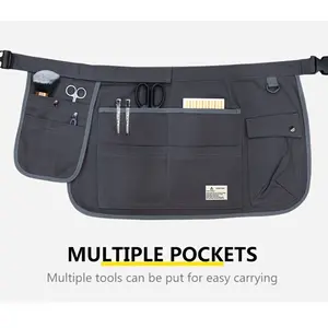 Fashionable multifunctional pocket waist bag short apron suitable for men and women, available in multiple colors, suitable for servers, home storage, outdoor travel