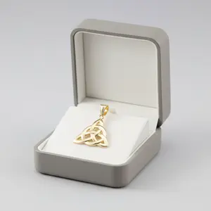 14K Yellow Gold Irish Celtic Trinity Knot Pendant
