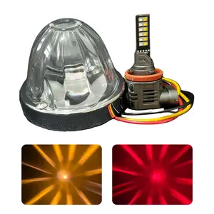 InfinityBEAM Dual Color Red to Amber H11 Star Pattern Glass Watermelon Light