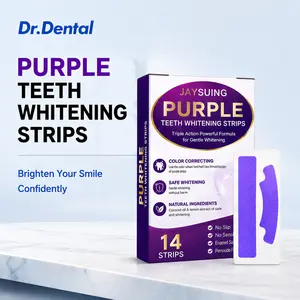 Purple Teeth Whitening Strips  - 7/21 Whitening Sessions - Nano-Hydroxyapatite, Enamel-Safe, Peroxide-Free, Non-Sensitive Formula