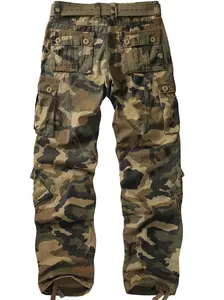 Men's  Casual Military Pants, Tactical Wild Army Combat ACU Rip Stop Camo Cargo Work Pants Trousers with 8 Pockets