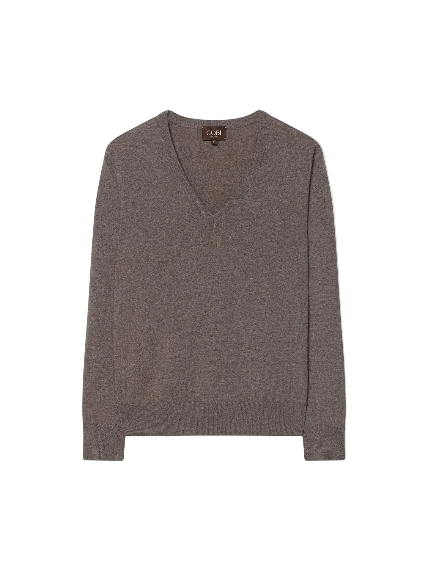 Timeless Natural Color Cashmere V-Neck Sweater, Knitwear, Fit, Lady