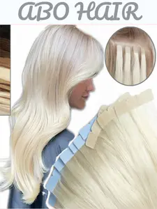 Mini Tape in Human Hair Extensions, Invisible Human Hair, Natural Look, Easy Application, Perfect for Quick Styling, Enhance Your Hairstyle Effortlessly