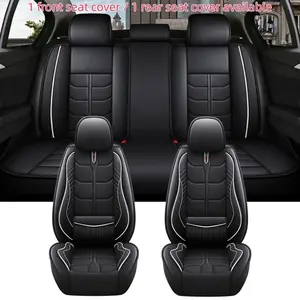 Universal PU Leather Car Seat Cover, Lumbar Support & Rear Split Bench Cover, Easy Install, All-Season Protection for Cars & Suvs, Car Seat Protectors, Automotive Seat Covers