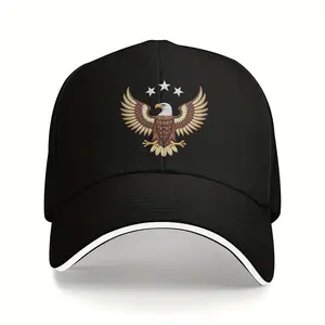 CampaignPatriotic USA Eagle Baseball Cap - Adjustable Snapback, Trucker Hat For Outdoor, Gym & Sun Protection, Style