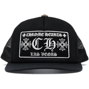 Chrome Hearts CH Las Vegas Trucker Hat Black/Black