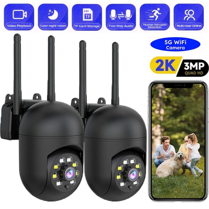 3-megapixel/2K HD indoor video camera with color night vision, two-way ...