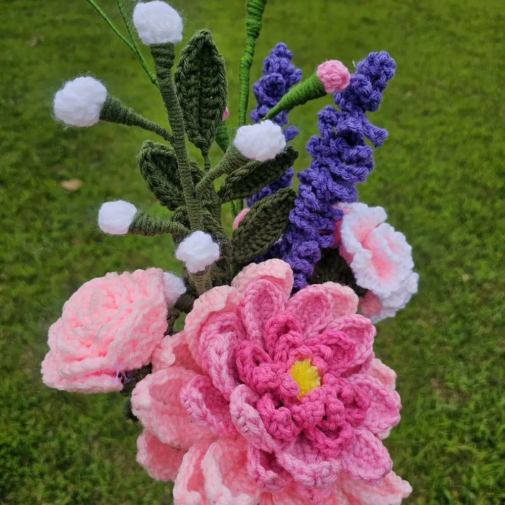 Beautiful Flower Bouquet Crochet Flowers Custom Flower Bouquet Anniversary Flowers Birthday I'm Sorry Bouquet