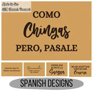 Funny Spanish Door Mat | Soft Flannel Dust-Proof Mat | Non-Slip Absorbent Entry Rug | Multiple Funny Spanish Designs
