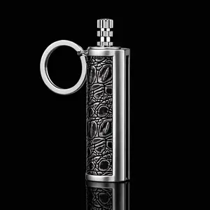 Permanent Match Keychain Lighter, Refillable Portable Fire Starter for Camping & EDC (Fuel Not Included)