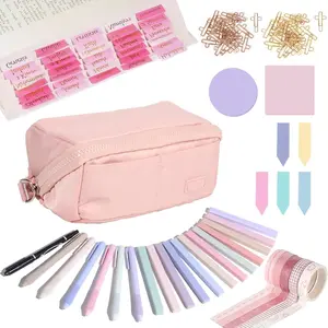 Study Supplies for Women, -in-  Kit with Highlighters, Gel Pens,  Tabs, Pencil Case,  Journaling Tools for Personal Devotion, Small Group Study, Christian Gifts