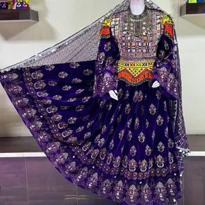 deep purple zari dress