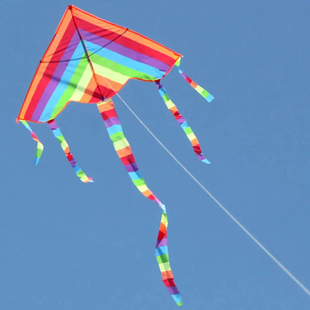 Easy Fly Colorful Rainbow Outdoor Fun Sports Beach Buitenspeelgoed Cometas De Viento Outdoor