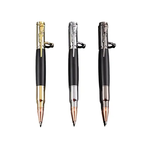 Bolt Action Pen, 3 Counts/set Ballpoint Pen, for Office School Student, College Student Pen & Gift for Dad, Replaceable Ink Pen, Aesthetic Pens, Cool Pens, Office School Supplies, Specialty Pen, Stationery Writing Tools