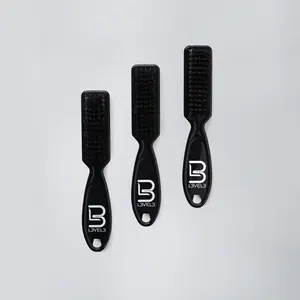L3VEL3 3PC Fade Brush Set - Professional Barber Tools for Precision Haircutting & Styling - Ergonomic Design for Flawless Results