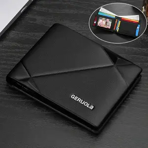 BLACK Leather Wallet - Leather Wallet for Men - Gifts for Men (Christmas Present)