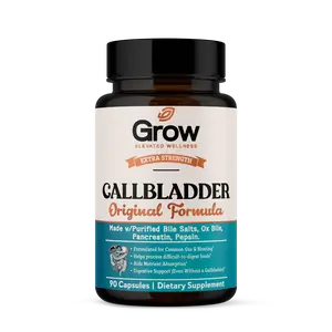 Grow Vitamin Gallbladder Formula  Extra Strength - Made w/Purified Bile Salts & Digestive Enzymes - Includes Carefully Selected Digestive Herbs - Full 45-Day Supply - 90 Capsules dietary vitamin