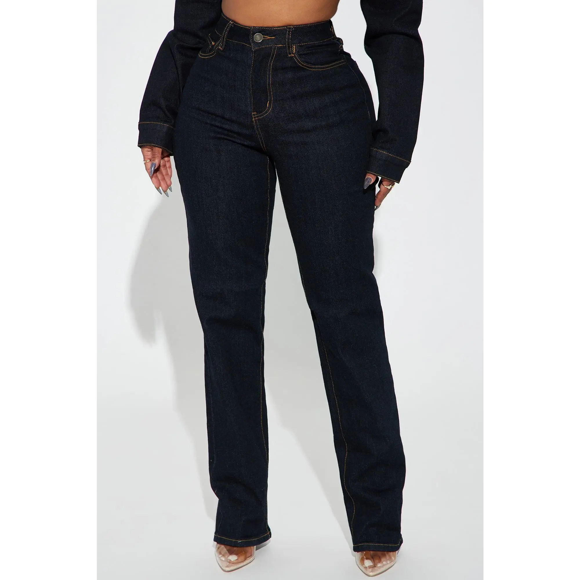Pinegrove Stretch Straight Leg Jeans - Dark Wash