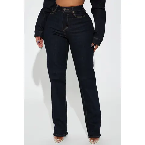 Pinegrove Stretch Straight Leg Jeans - Dark Wash