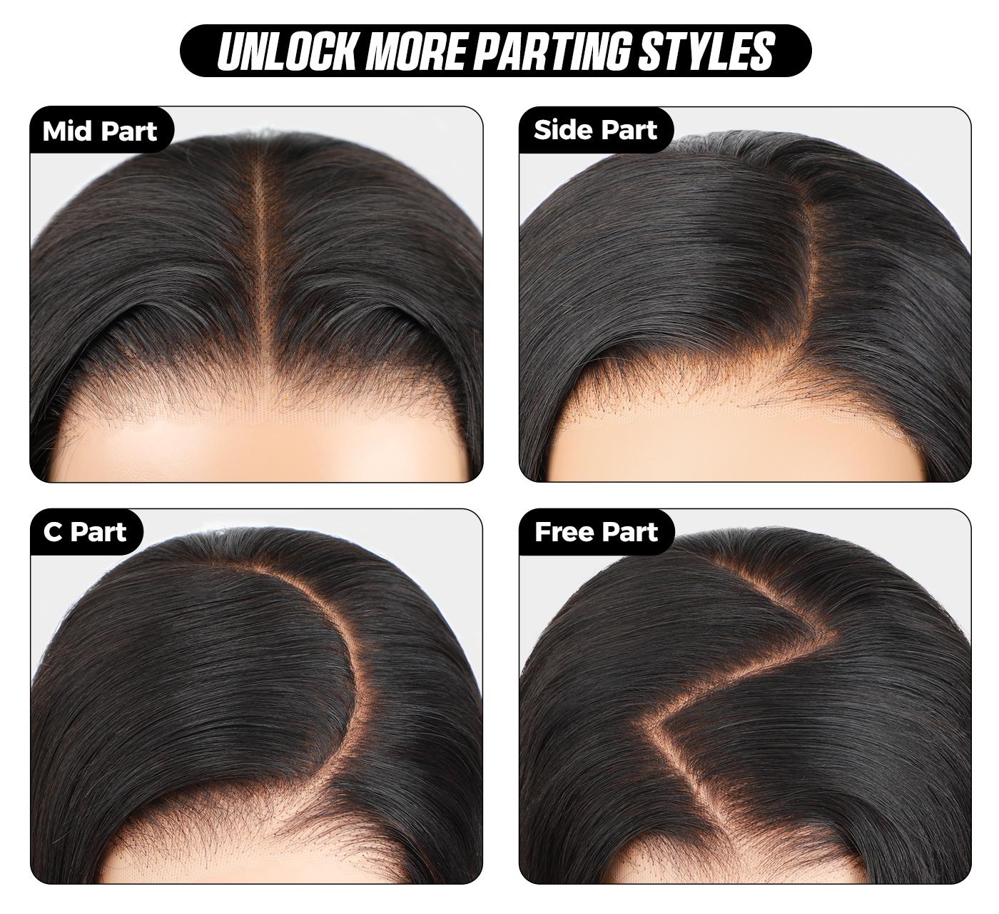 OQ HAIR Side Part Pre Style M Cap 9x6 HD Lace Body Wave Curls Wig 200% Density Pre-Everything Lace Frontal Wig Put On and Go Glueless Wig