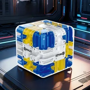 3D Maze Cube - Third Order Rolling Cube - Adult Puzzle - Birthday Party Gift - Colorful Interlock Challenge - Easter Gift - Challenging Gift - Sturdy Structure - Brain teasers - Available in 4 seasons