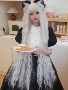 40 Inch Extra Long Wavy Wigs for Women & Girls, Gorgeous Fluffy Wigs with Bangs, Synthetic Full Machine Wigs for Party, Cosplay, Festival, Summer Wig Baddies