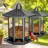 Birdream 2 Pack Bird Feeders for Outdoor Hanging, Retro Pagoda Design Fun Installation Bird Feeder, Attracting Wild Birds Chickadees Goldfinches Cardinals Finches and Sparrows,Mother's Day gift
