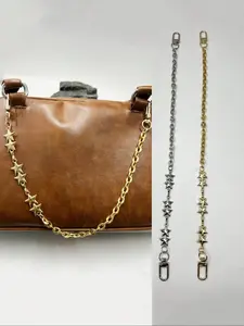 Fashion Star Chain Extension Strap for Vintage Bags, European Style Retro Bag Accessory, Stylish Five-Pointed Star Design, Elegant Chain Strap