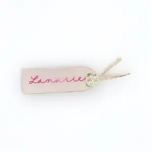Acrylic Customized Bookmark with Elegant Script Design and Delicate Charm for Personalized Reading Experience