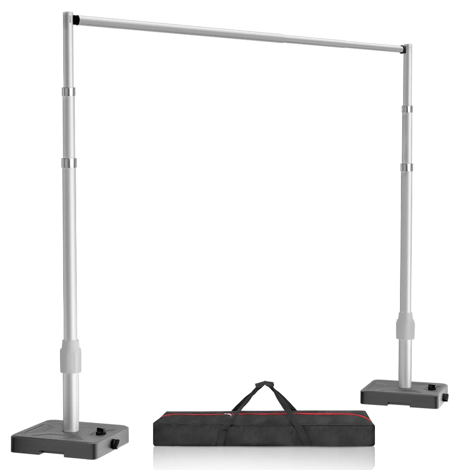 Emart Heavy duty Water Tank Base 10x10ft Pipe and Drape Backdrop Stand Kit Heavy duty adjustable metal frame with water tank bases, ideal for weddings, birthdays, baby showers and holiday party decor