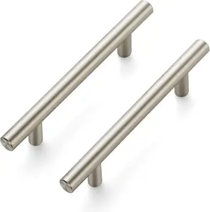 20 Pack| 6'' Cabinet Pulls Nickel Stainless Drawer Pulls Cupboard Pulls Brushed Nickel Cabinet Handles 6"Length with 3.75" Hole Center