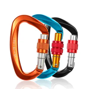 CLIWIZ Outdoor Climbing Main Lock Mountaineering Buckle 25kN Outdoor Equipment Safety Lock D-Shaped Thread Lock