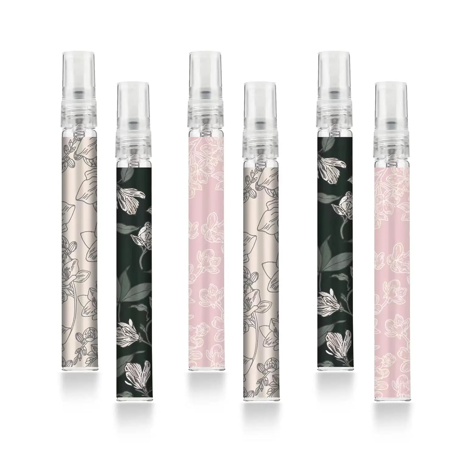 6 count Portable Travel Refillable Perfume Atomizer Bottle,10ml Perfume Atomiser Bottles, Spray Bottle, Scent Pump Case for Women and Men