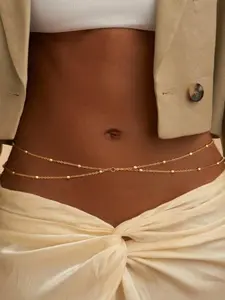 Women's Multilayer Waist Chain, Adjustable Waist Chain, Fashion Body Jewelry for Party, Daily Clothing Decor, Trendy All-match & Exquisite Jewelry for Birthday Gift